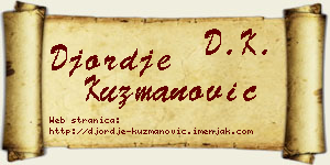 Đorđe Kuzmanović vizit kartica